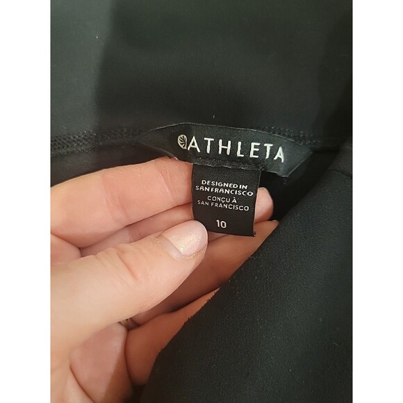 Athleta Endless High Rise Pants Travel Athletic Casual Work Black Size 10 Office - Picture 7 of 10